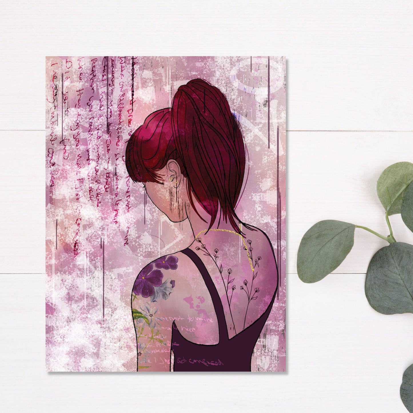 Art Print "Therefore I Am" Graphic Art Girl | Gift for Teen | Girl Silhouette Art Print