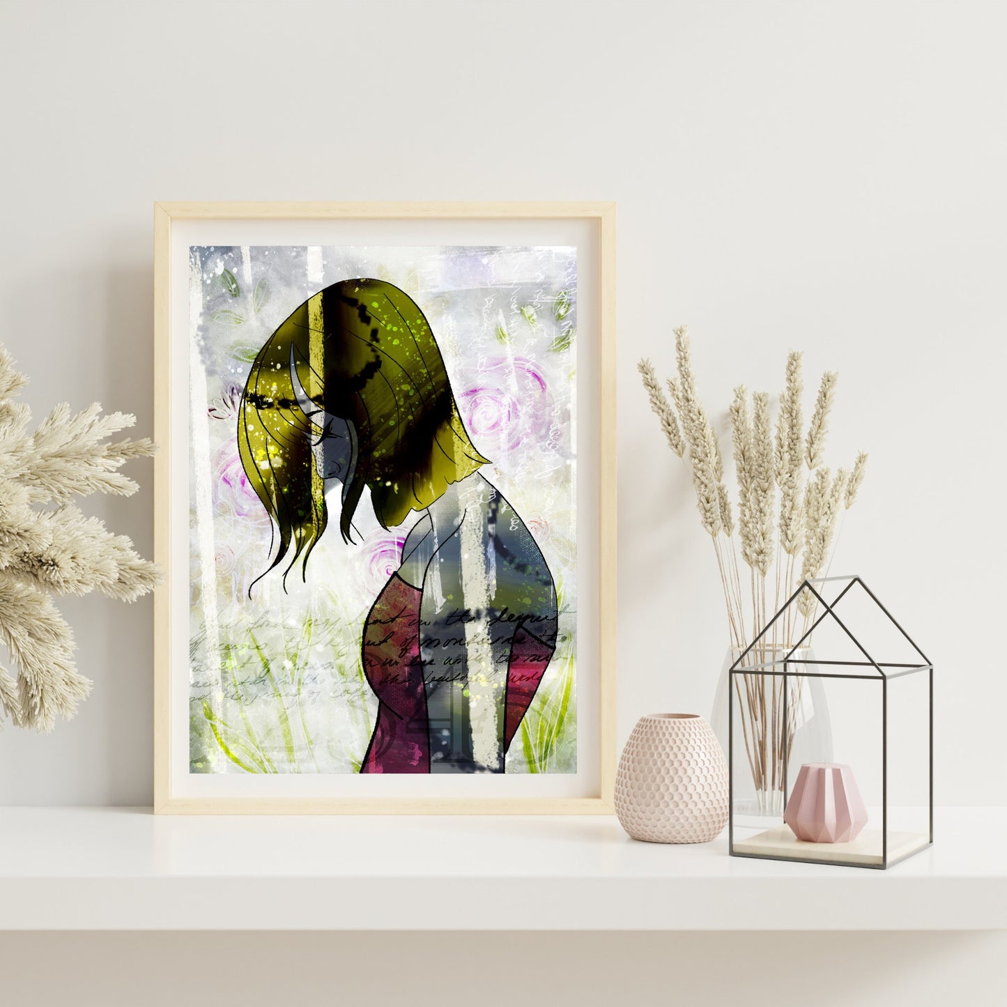 Art Print "Find My Heart" Graphic Art Girl | Gift for Teen | Girl Silhouette Art Print