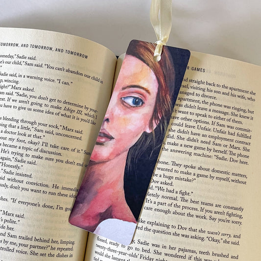 Art Bookmark "Lost in Thought" - 2x6 inches High Glossy Finish