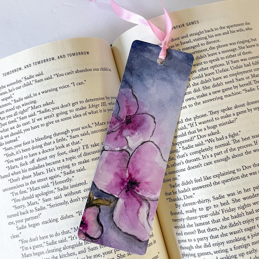 Art Bookmark "Moody Floral" - 2x6 inches High Glossy Finish