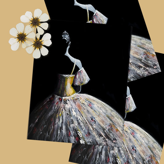 Art Print "Shapes of Grace" Mixed Media | Ballerina Art
